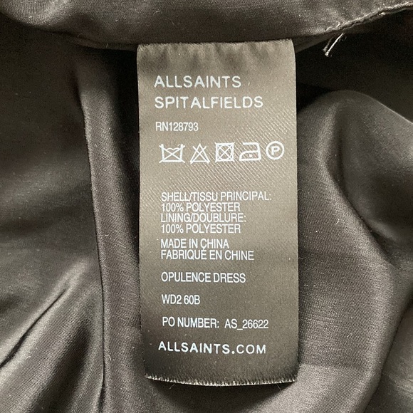 All Saint Spitalfields Navy Gold Dress - Picture 12 of 12